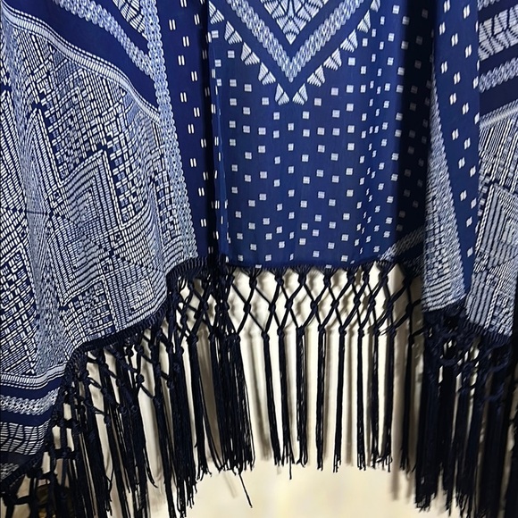 Maurices Blue Geometric Accent Cardigan - Picture 4 of 6